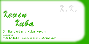 kevin kuba business card